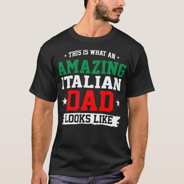 En Fantastisk-italiensk Pappa liknar Fars dag T Shirt (Framsida)