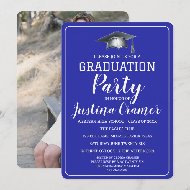 En fantastisk milstolpe: Fotoinbjudan Inbjudningar (Fram/baksida)