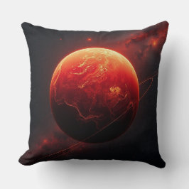 En fantastisk röd planet kudde