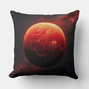 En fantastisk röd planet kudde
