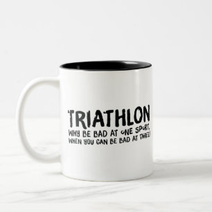 En fantastisk triathlonpresent till din vän eller Två-Tonad mugg