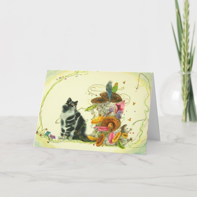 En fantastiska värld helgkort (Framsida)