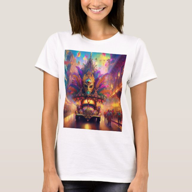 En Fantasy titta på en Mardi Gras Parad T Shirt (Framsida)