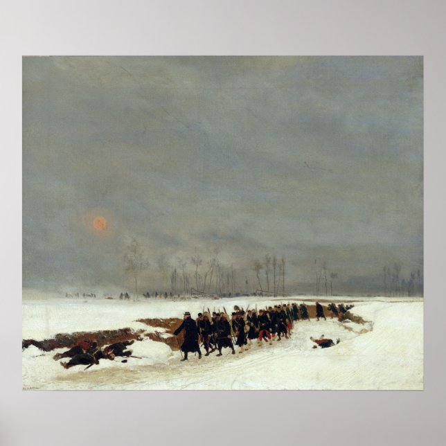 En fantry-kolonn på vägen till en Raid Poster (Framsidan)