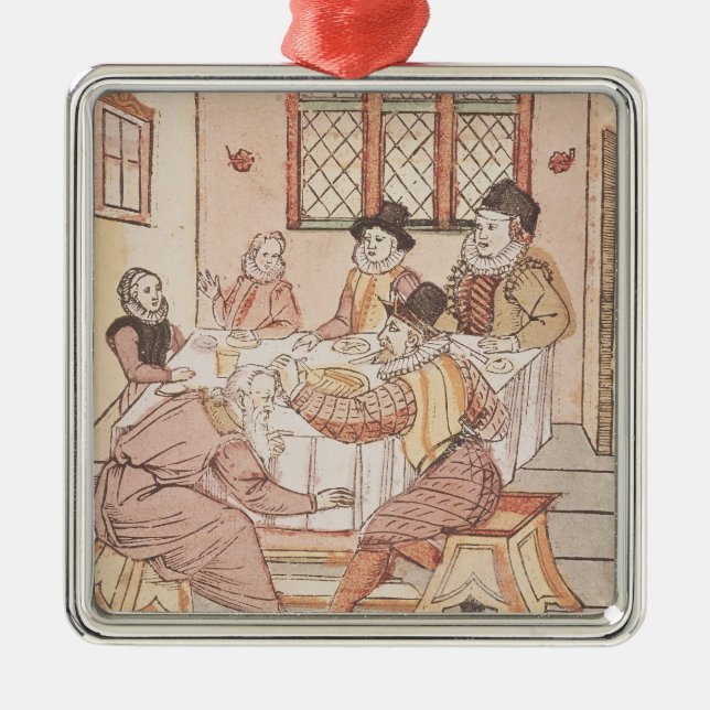 En far Mistreated av hans Son Julgransprydnad Metall (Framsidan)