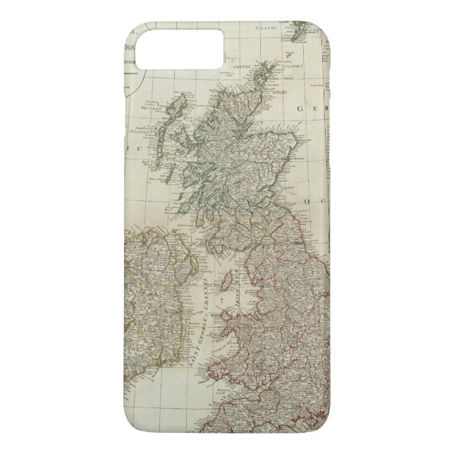 En färdig karta av de brittiska islesna Case-Mate iPhone skal (Baksida)