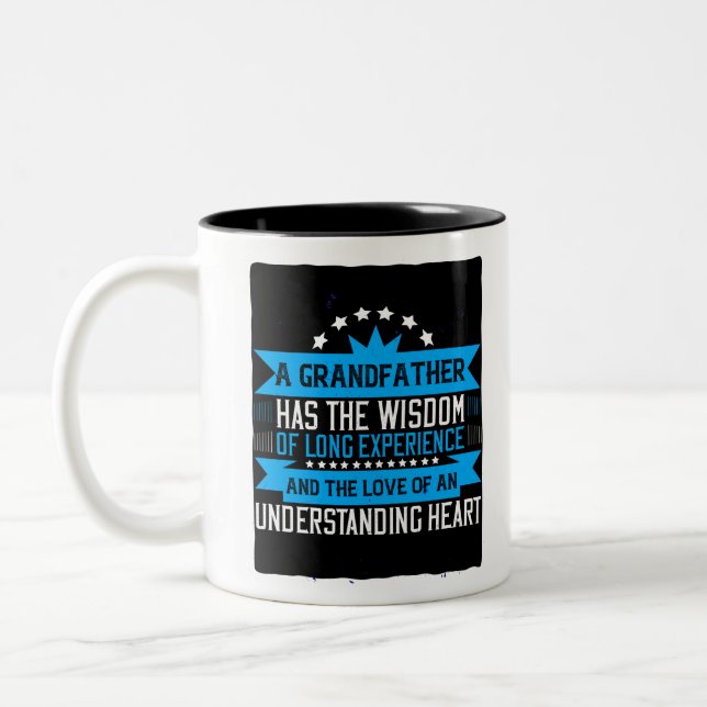 En farfar har lång erfarenhet av visdom Två-Tonad mugg (Vänster)