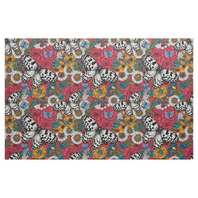 En färgad trädgård tyg (Fat Quarter)