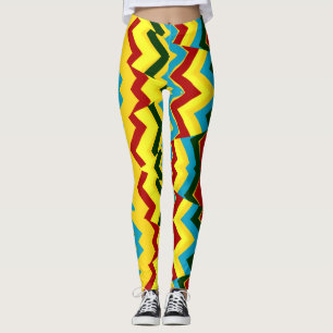 En färgfull zigzag mönster "Ratti_Kreativ_Arts" Leggings