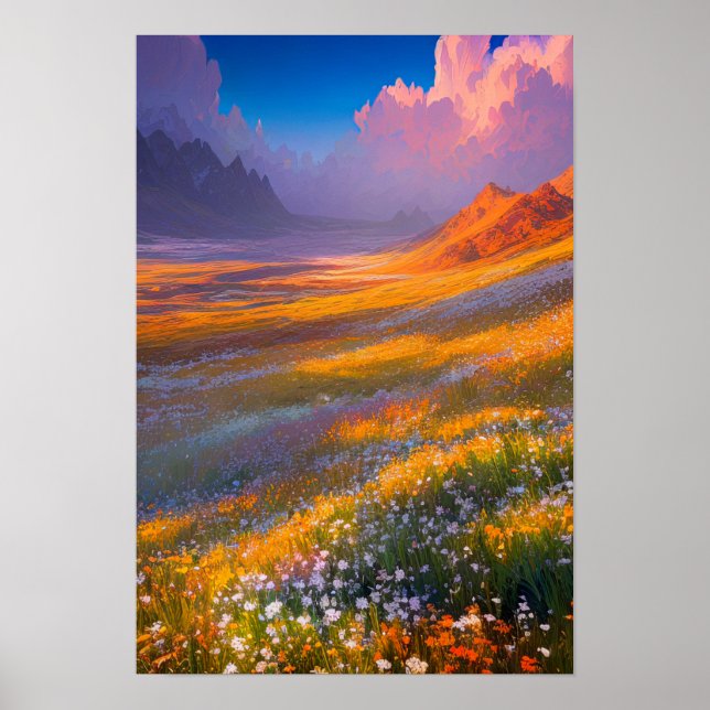 En färggranat av Meadow Poster (Framsidan)