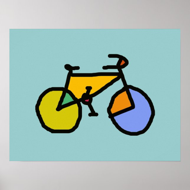 en färglös cykel poster (Framsidan)