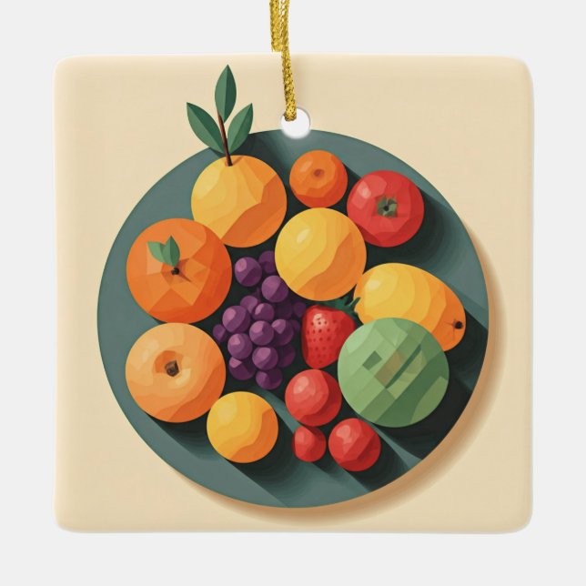 En färglös frukt Fiesta Julgransprydnad Keramik (Framsida)