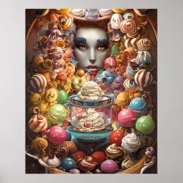 En färglös glassaffär i sak fullt poster