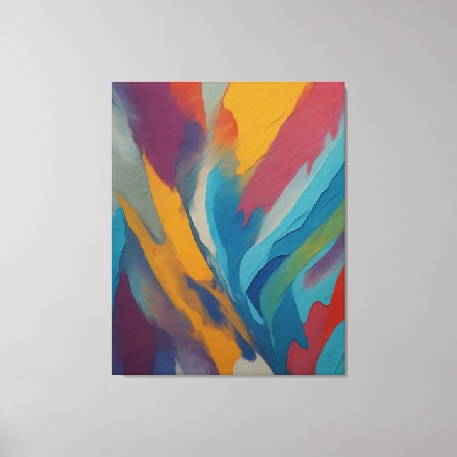 en färglös målning av regnbåge canvastryck (Framsida)