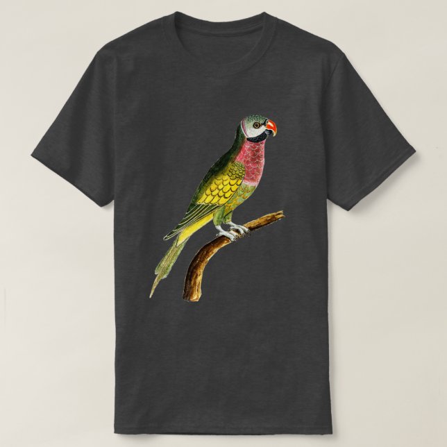 En färglös papegoja på träd gren t shirt (Design framsida)