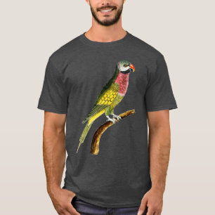 En färglös papegoja på träd gren t shirt