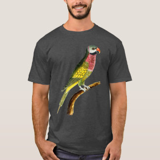 En färglös papegoja på träd gren t shirt