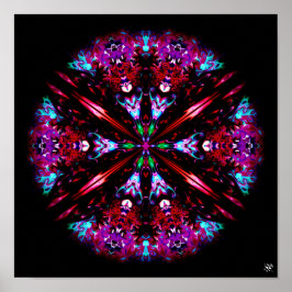 En färglös runda sak-mönster-pareidolia poster