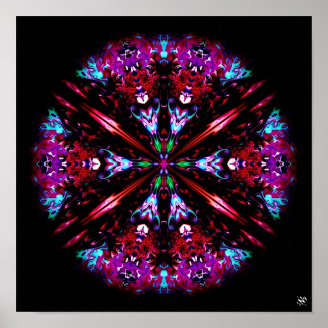 En färglös runda sak-mönster-pareidolia poster (Framsidan)