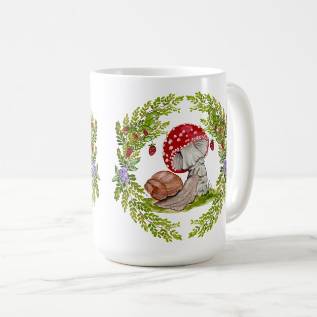 En färglös skogsfluga och snigel kaffemugg (Framsida höger)