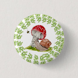 En färglös skogsfluga och snigel knapp