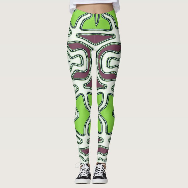 En färglös, sömlös "Ratti_Kreativ_Arts"-legering Leggings (Framsida)