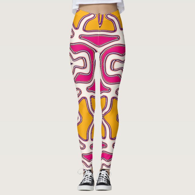 En färglös, sömlös "Ratti_Kreativ_Arts"-legering Leggings (Framsida)
