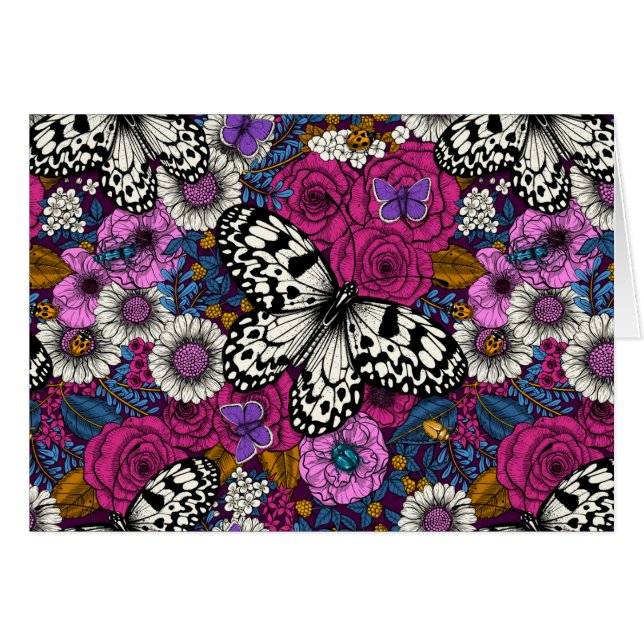 En färglös trädgård II Hälsningskort (Framsidan Horizontal)