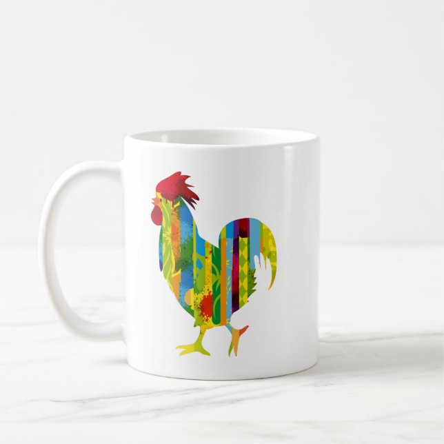 En färglös tupp kaffemugg (Vänster)