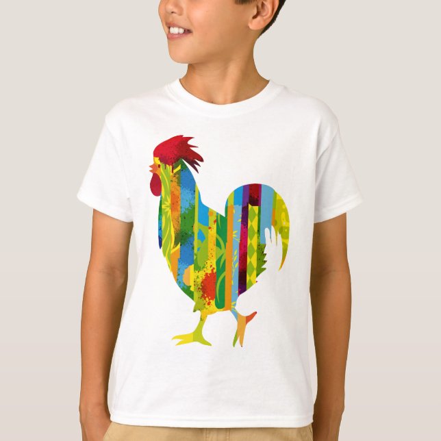 En färglös tupp t shirt (Framsida)