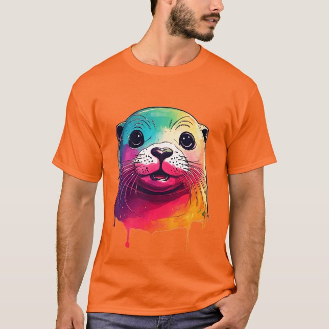 En färglös vattenfärg t-shirt (Framsida)