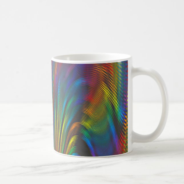 En färgrik eruption kaffemugg (Höger)