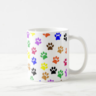 En färgrik katts spår - kattpoteskaft Kaffe/Te-mug Kaffemugg