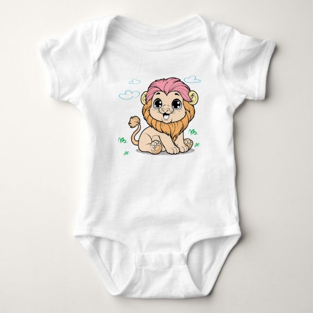 En färgrik ryckning för din lilla! 🦁✨ t shirt (Framsida)