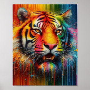 En färgrik tiger poster