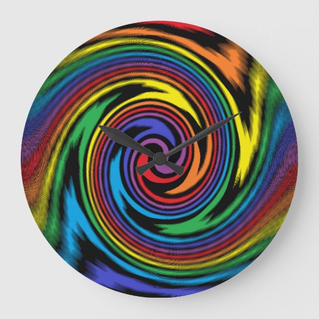 En färgrik turbulens stor klocka (Framsida)