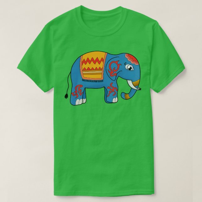 En färgstark elefant t shirt (Design framsida)