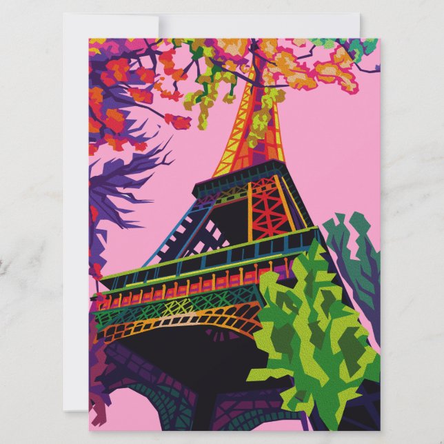 En färgstark Firande i Eiffel Torn (Framsida)