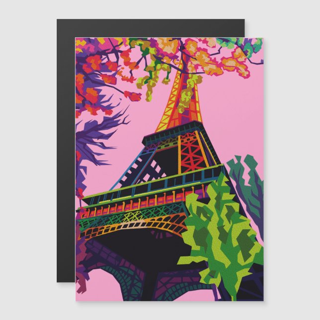 En färgstark Firande i Eiffel Torn (Fram/baksida)