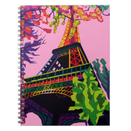 En färgstark Firande i Eiffel Torn Anteckningsbok