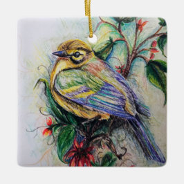 En färgstark jul julgransprydnad keramik