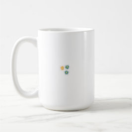 En färgstark klippsdel av en vildblomma med detalj kaffemugg