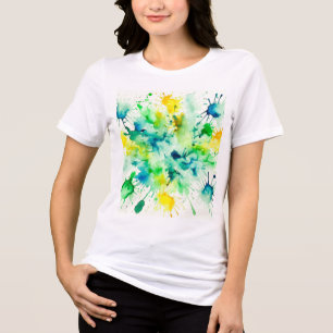 En färgstark vattenfärgsmålning t shirt