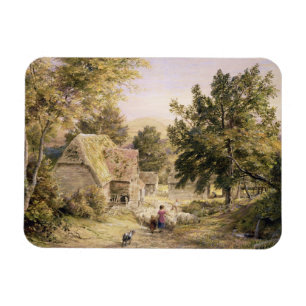 En Farmyard nära Princes Risborough, 1845/6 (w/c Magnet