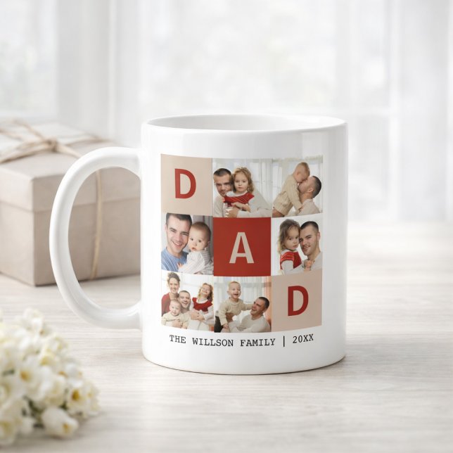 En fars dagsspresent på 6 bilder kaffemugg (Skapare uppladdad)