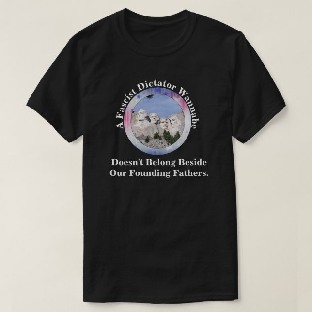 En fascist hör inte hemma bredvid Founding fathers T Shirt (Design framsida)