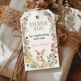 En favorittagg för Bunny Wildblommor Party Tack Presentetikett