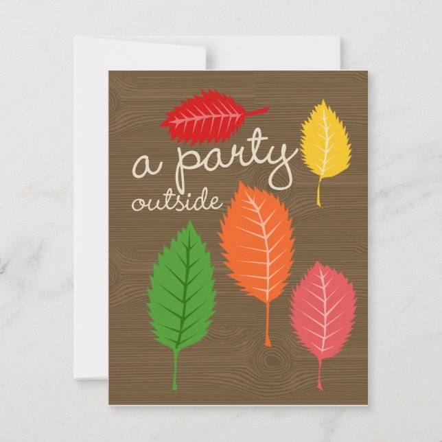 en fest utomhus inbjudningar (Framsida)