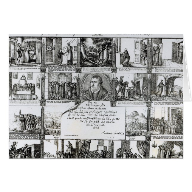 En festmåltid som firar reformationen hälsningskort (Framsidan Horizontal)