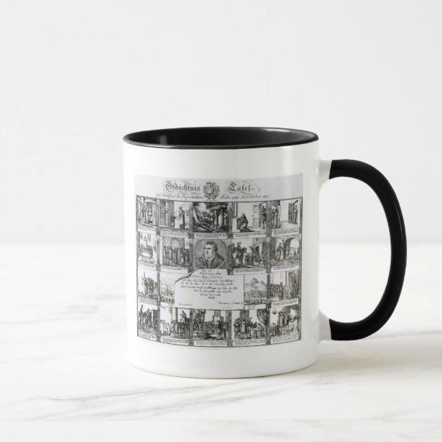 En festmåltid som firar reformationen mugg (Höger)